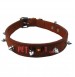 Super Dog Spike Leather Collar  0.75 Inch